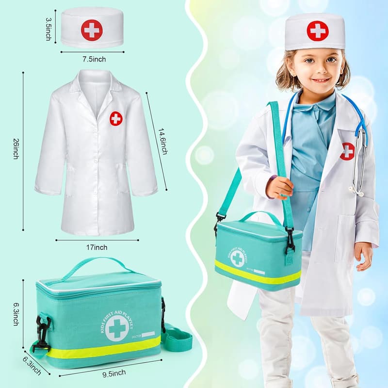 Kids' 34-Piece Doctor Playset with Medical Bag & Zubehör