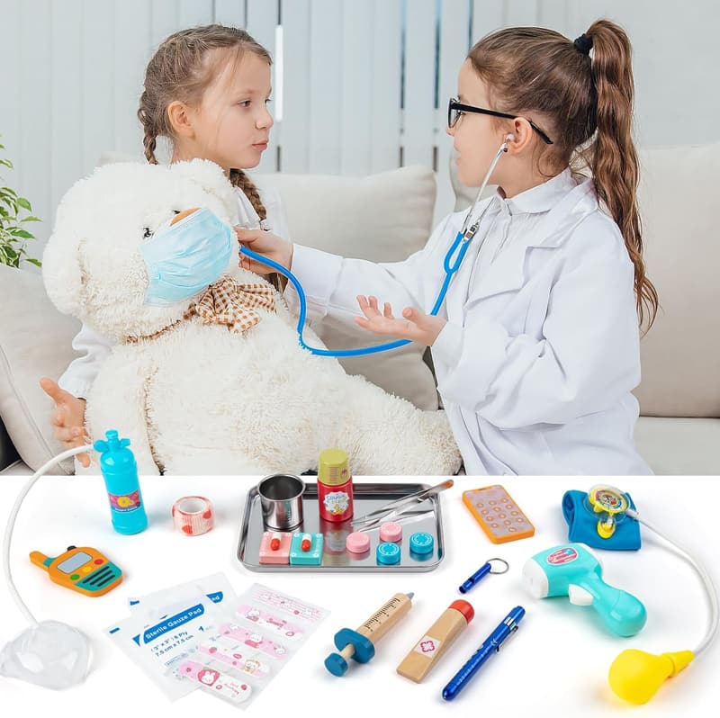 Kids' 34-Piece Doctor Playset with Medical Bag & Zubehör