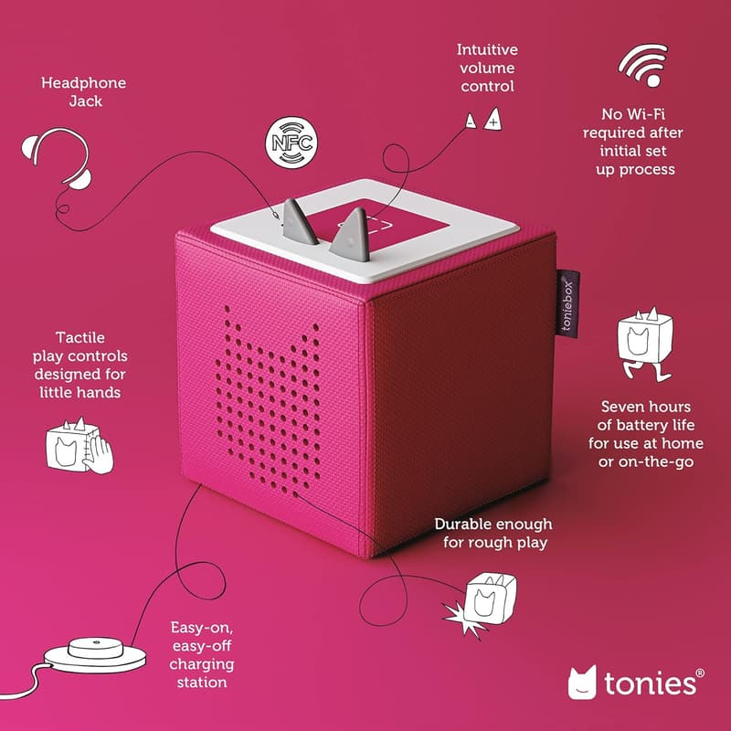 Toniebox Audio Player Starter Set with Playtime Puppy - Pink