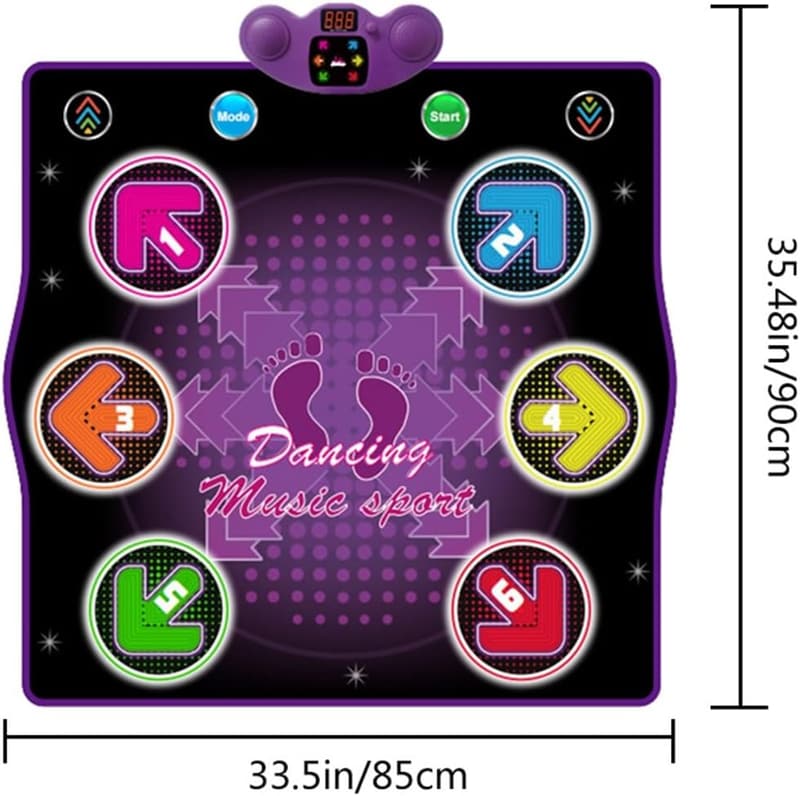 Electronic Dance Carpet with Lights & Music - 6 Game Modes