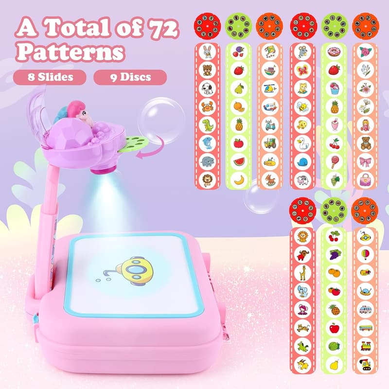 Kids' Drawing Projector Set with Board, Crayons & Stickers