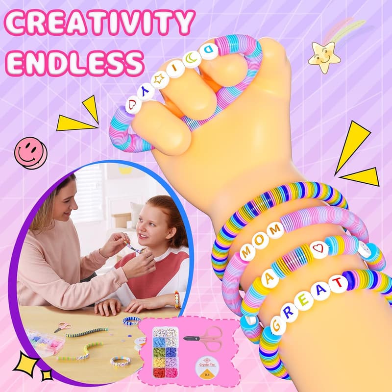 Unicorn Water Bottle Kit and Friendship Bracelet Set for Kids