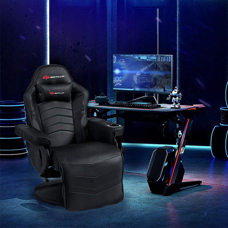 Ergonomic Racing Style Gaming Chair with Adjustable Footrest
