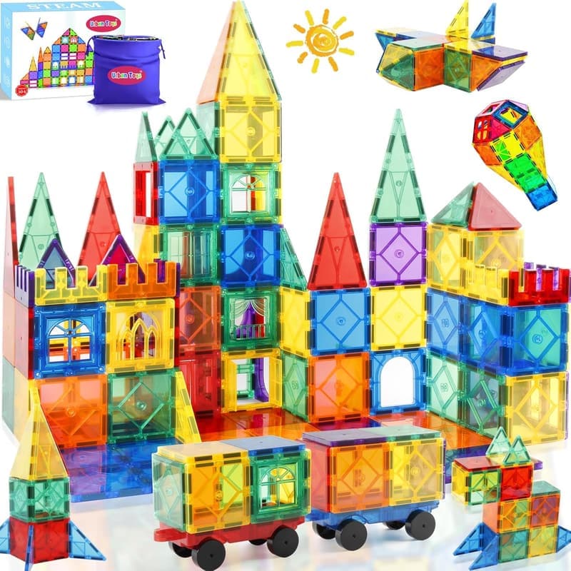 Montessori Magnetic Tiles for Kids Ages 3-7 – Sensory Building Fun