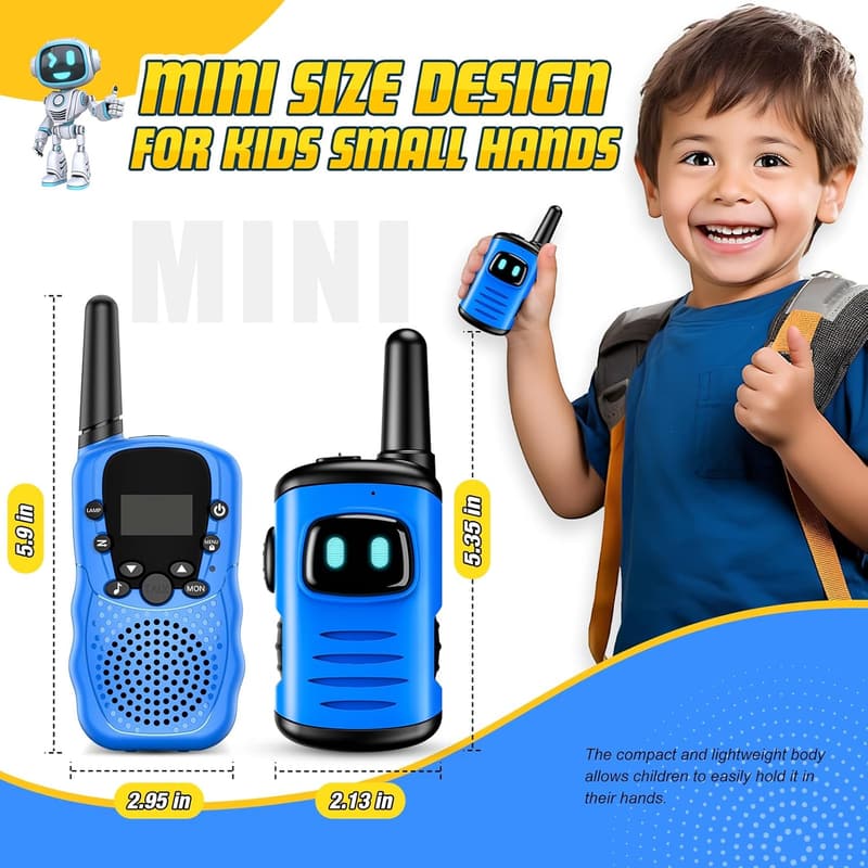 Mini Robots Walkie Talkies - Fun Birthday Gifts for Kids 3-8