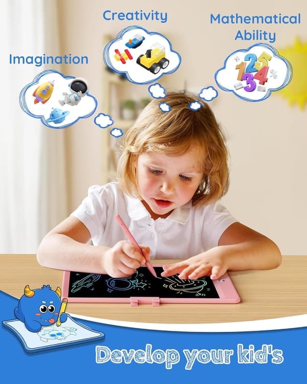 Colorful LCD Writing Tablet for Kids - Mess-Free Drawing Pad