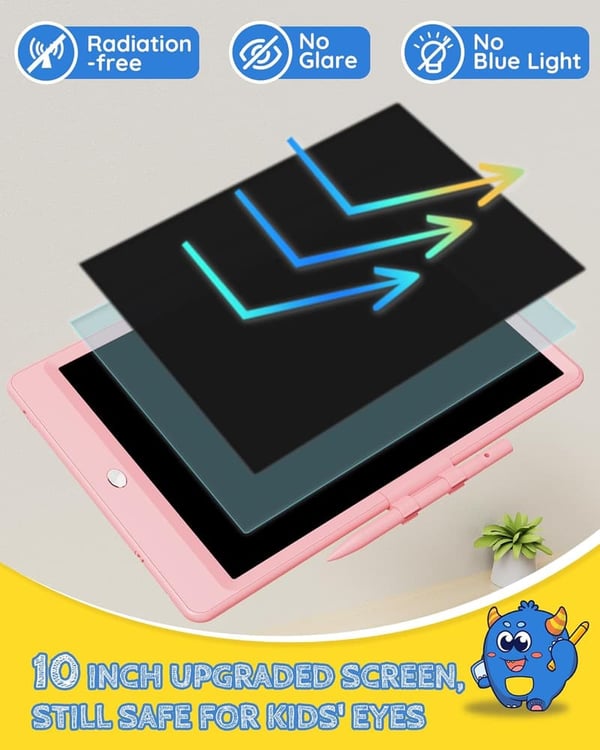 Colorful LCD Writing Tablet for Kids - Mess-Free Drawing Pad