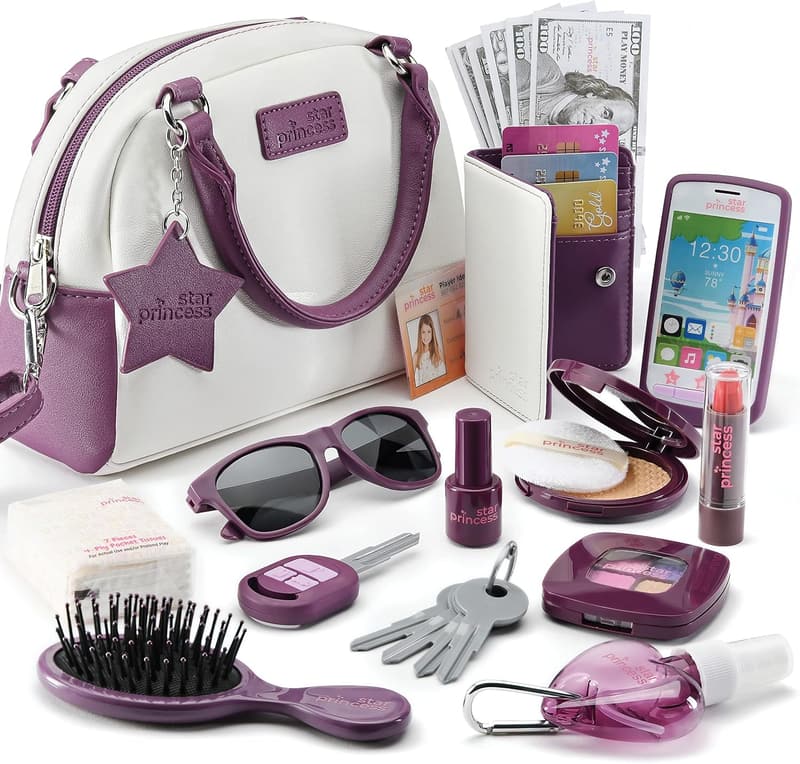 Toddler Purse Set with Accessories & Pretend Makeup