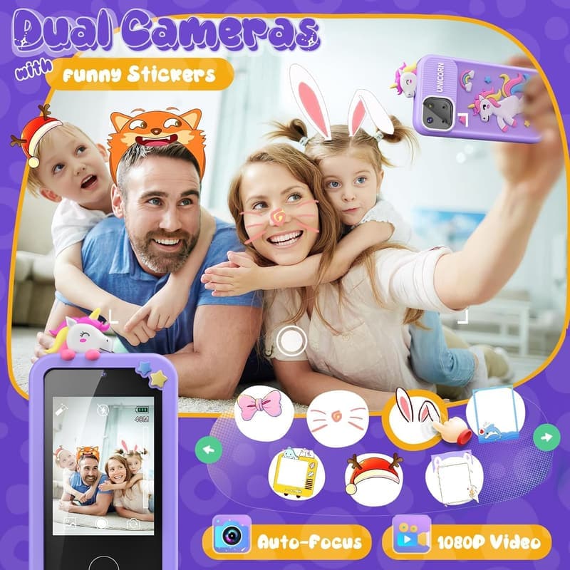 Unicorn Mini Smart Phone Toy for Girls Ages 3-9