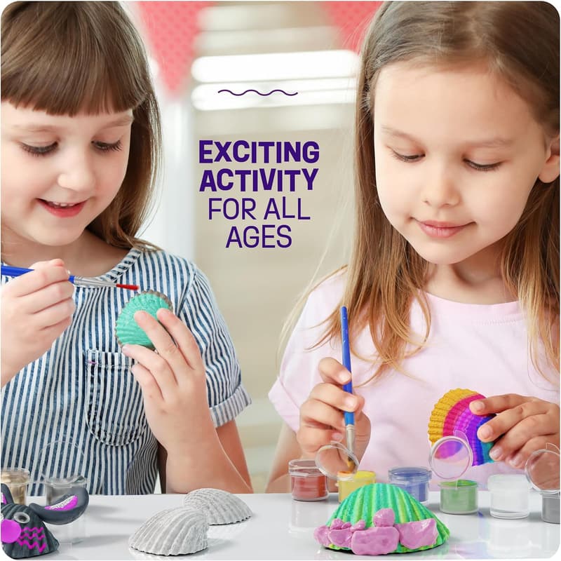 Kids Sea Shell Painting Kit - Creative Arts & Crafts for Ages 6-12