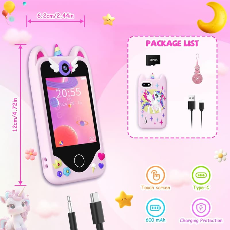 Kids Smartphone Toy for Girls - Learning & Games, Age 3-6