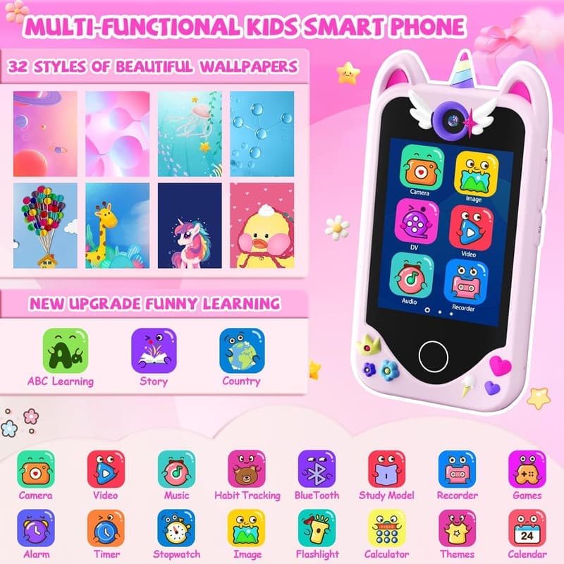 Kids Smartphone Toy for Girls - Learning & Games, Age 3-6