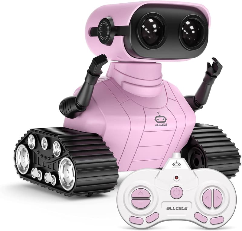 Rechargeable RC Robot Toy for Kids Age 3+, Pink