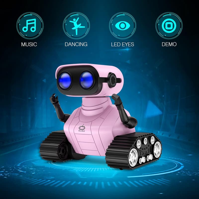 Rechargeable RC Robot Toy for Kids Age 3+, Pink