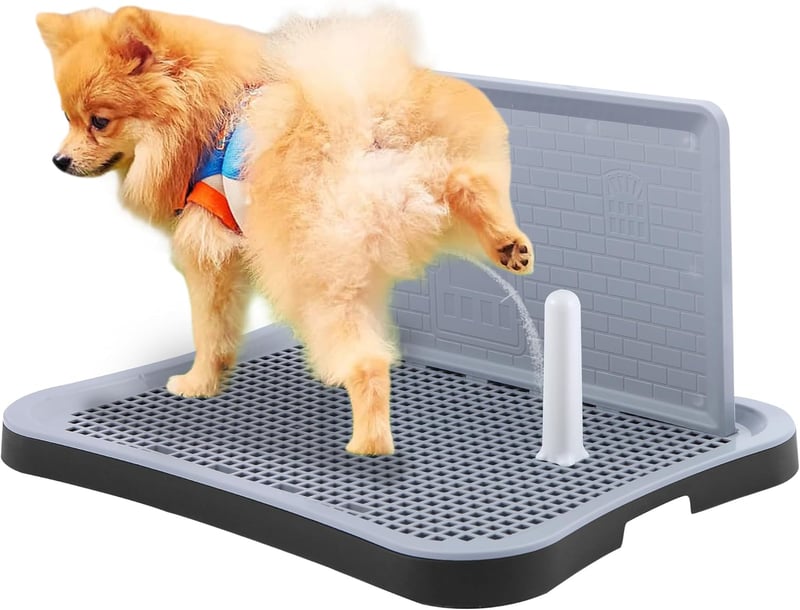 Indoor Dog Pee Pad Tray with Splash Guard – Waterproof & Easy Clean