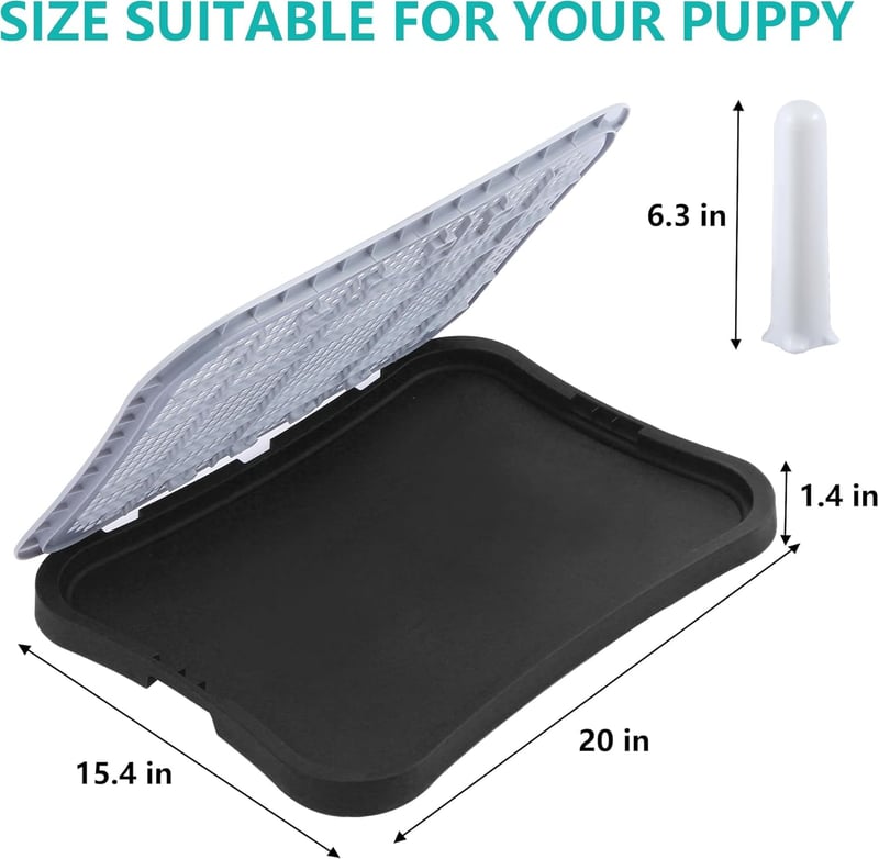 Indoor Dog Pee Pad Tray with Splash Guard – Waterproof & Easy Clean