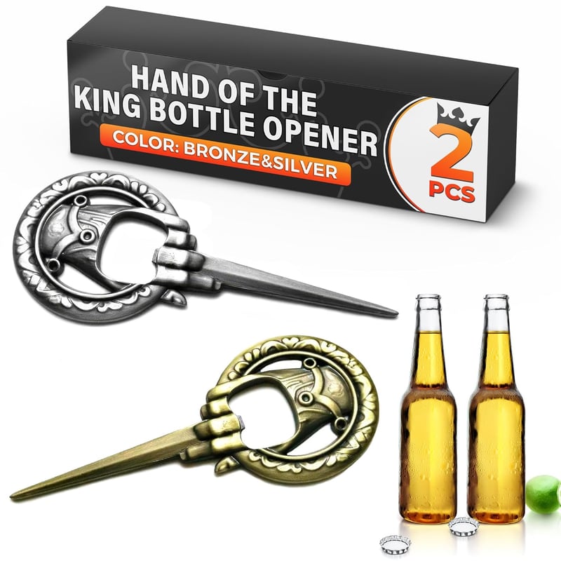 King Pin Beer Bottle Opener Keychain Set for Men