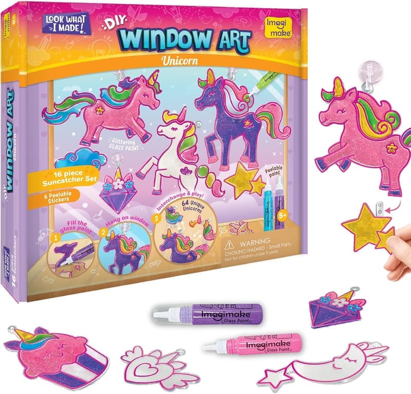 Unicorn Stained Glass Kit | DIY Arts & Crafts for Girls 6-12