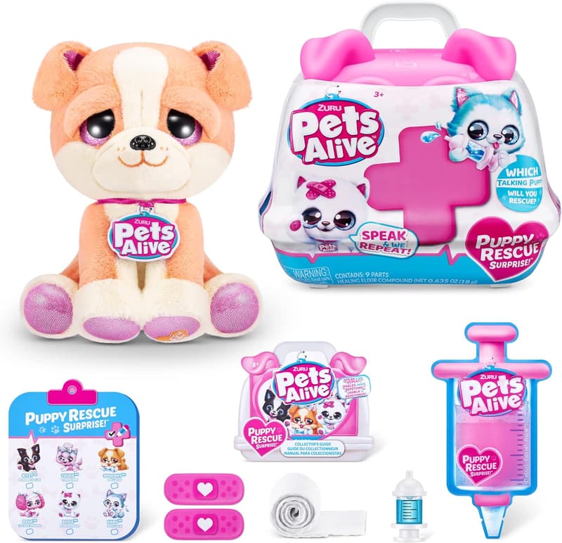 Puppy Rescue Plush Toy - Interactive Bull Dog Surprise