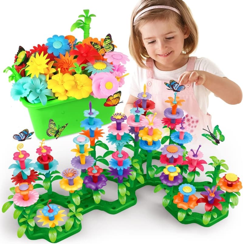 Flower Garden Building Kit - Educational STEM Toy for Ages 3-7