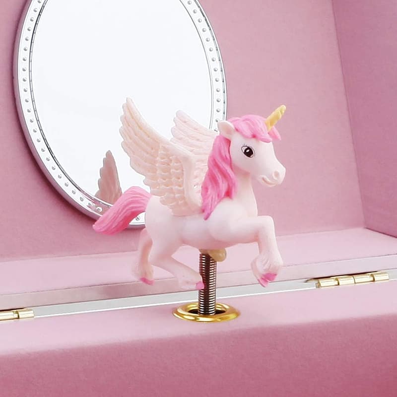 Musical Unicorn Jewelry Box Set for Little Girls - Pink