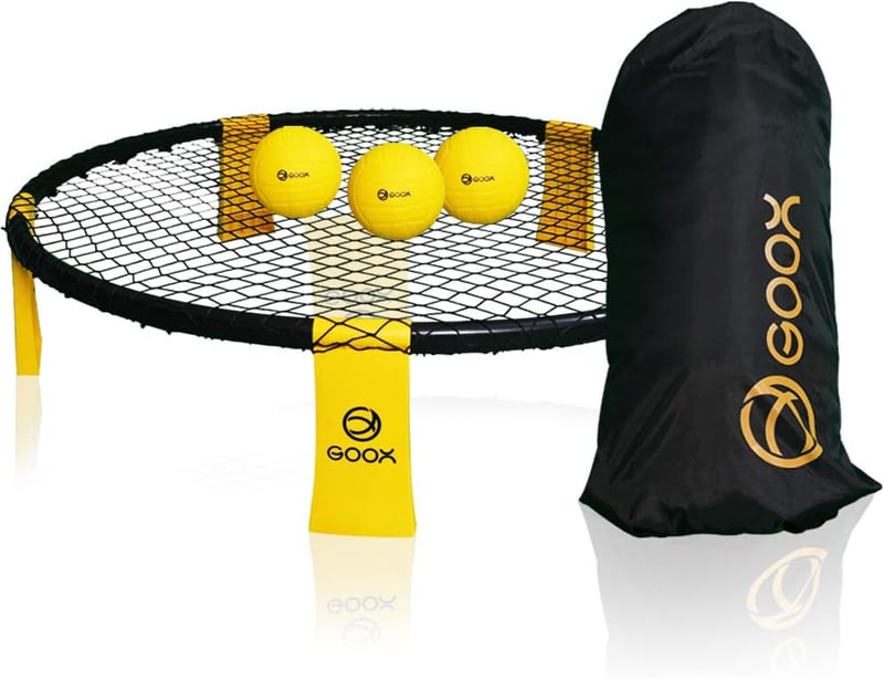 Outdoor Beach Ball Game Set with Carrying Bag & 3 Balls