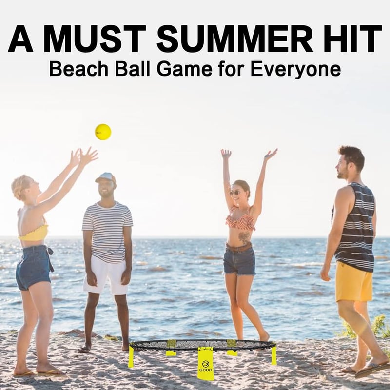 Outdoor Beach Ball Game Set with Carrying Bag & 3 Balls