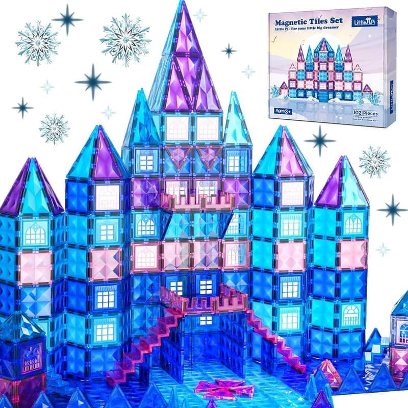 Frozen Princess Castle Magnetic Building Blocks Set - 102pcs STEM Toy