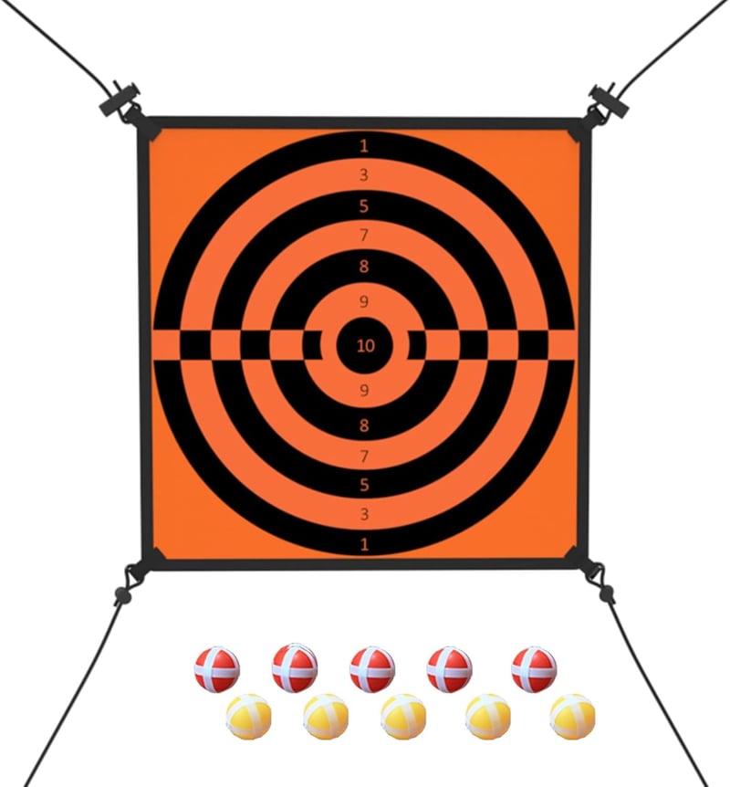Kids' Outdoor Trampoline Dart Board Game Set with 10 Sticky Balls