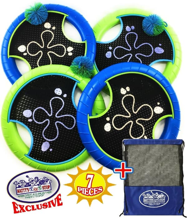 Deluxe Paddle Ball Set for 4 Players with Storage Bag