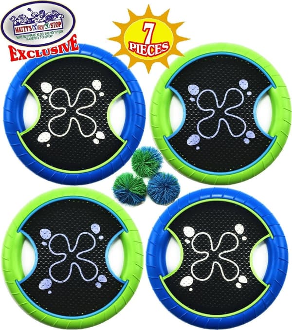 Deluxe Paddle Ball Set for 4 Players with Storage Bag