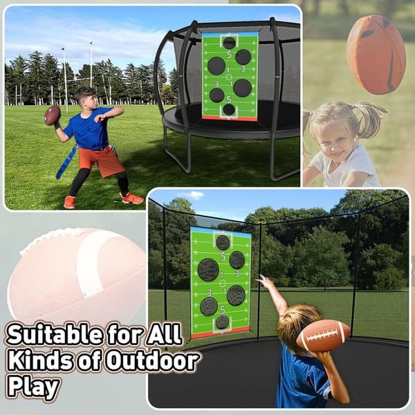 Trampoline Football Game Set with Target Net for Kids