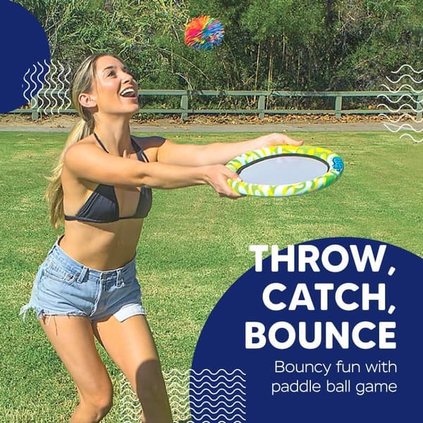 Bongo Discs Outdoor Paddle Game Set for Beach and Lawn Fun