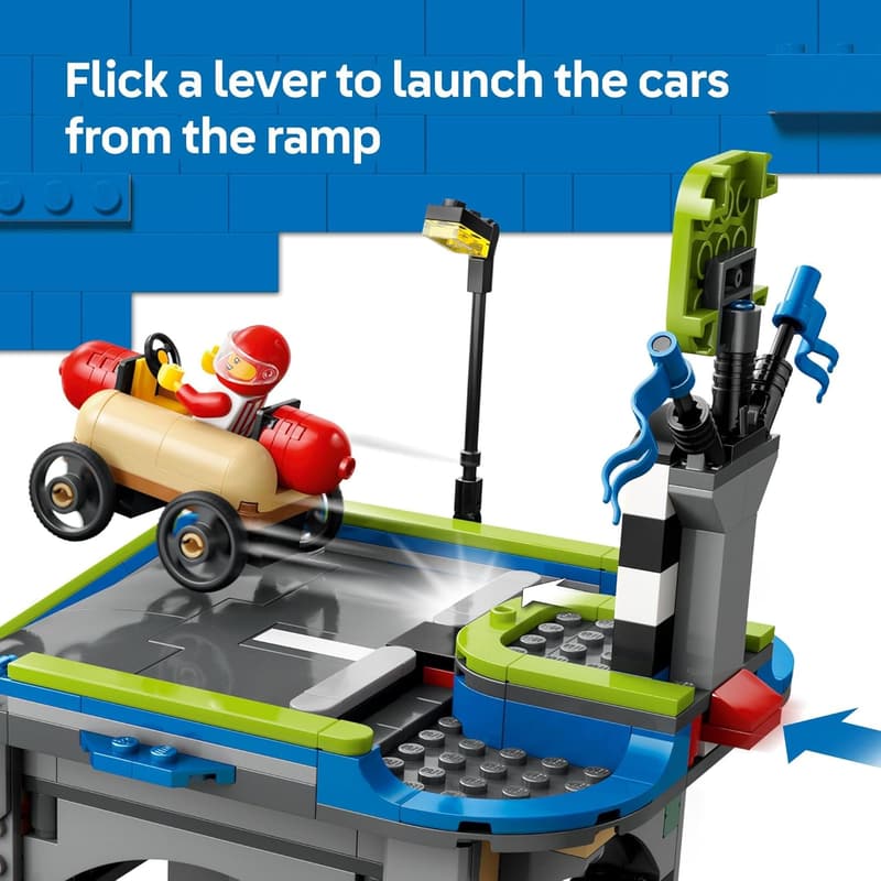 LEGO City Race Car Ramp Track Toy with 2 Cars and 4 Minifigures