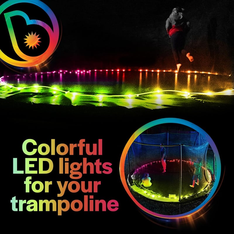 LED Trampoline Lights for Kids - Bounce Accessory, Summer Fun