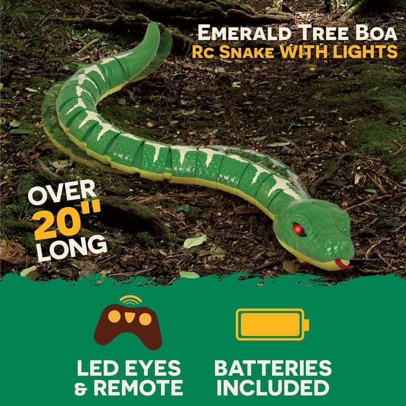 Remote Control Emerald Tree Boa - Electronic Snake Toy for Kids