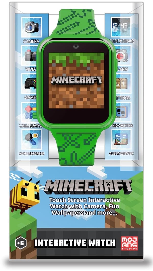 Minecraft Kids Touchscreen Smart Watch with Camera & Games