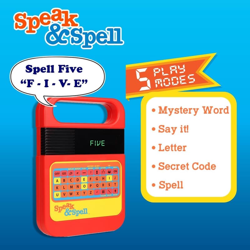 Educational Speak & Spell Game - Retro Learning Toy for Kids