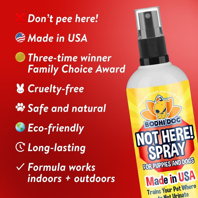 Pet Training Spray - Anti-Mark Deterrent for Indoor/Outdoor Use (8 Fl Oz)