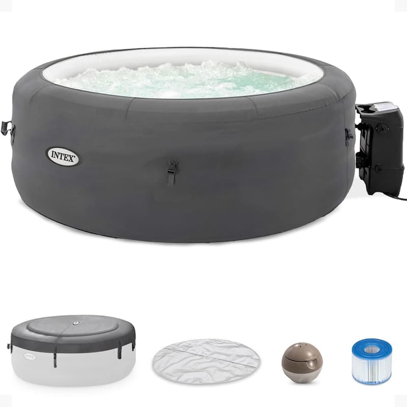 Inflatable Hot Tub for 4 with 100 Bubble Jets - Portable Spa