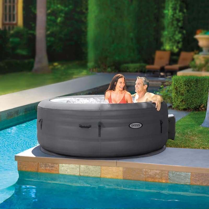 Inflatable Hot Tub for 4 with 100 Bubble Jets - Portable Spa