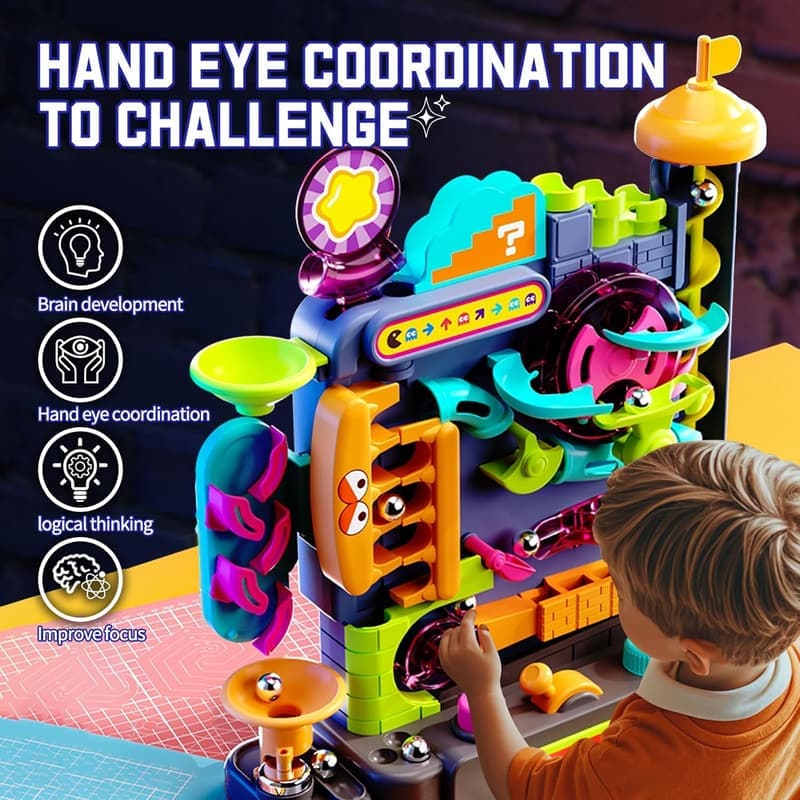 Marble Run Obstacle Challenge Game for Kids Ages 3+