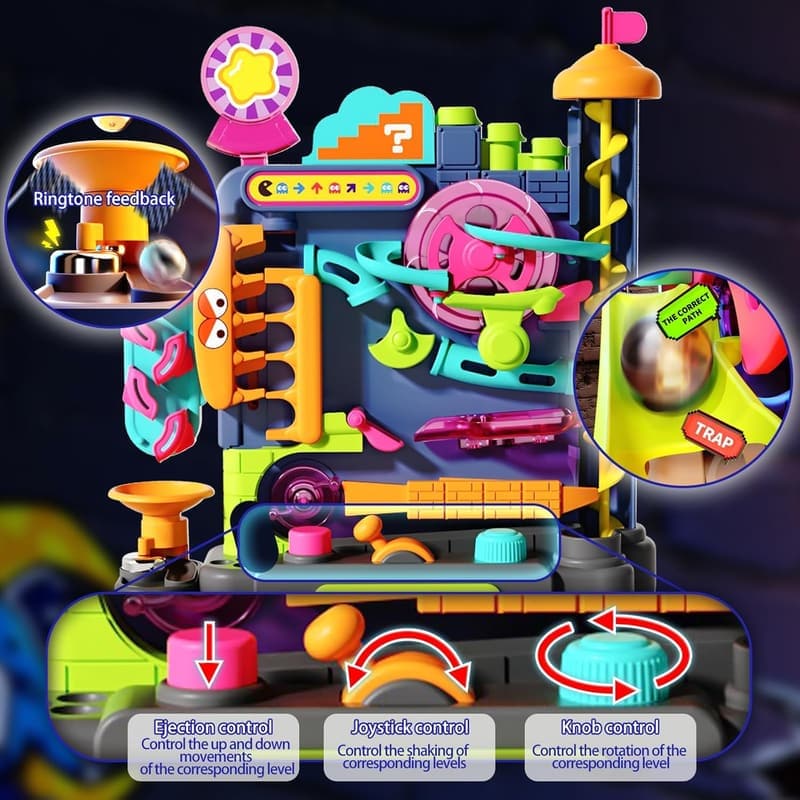 Marble Run Obstacle Challenge Game for Kids Ages 3+