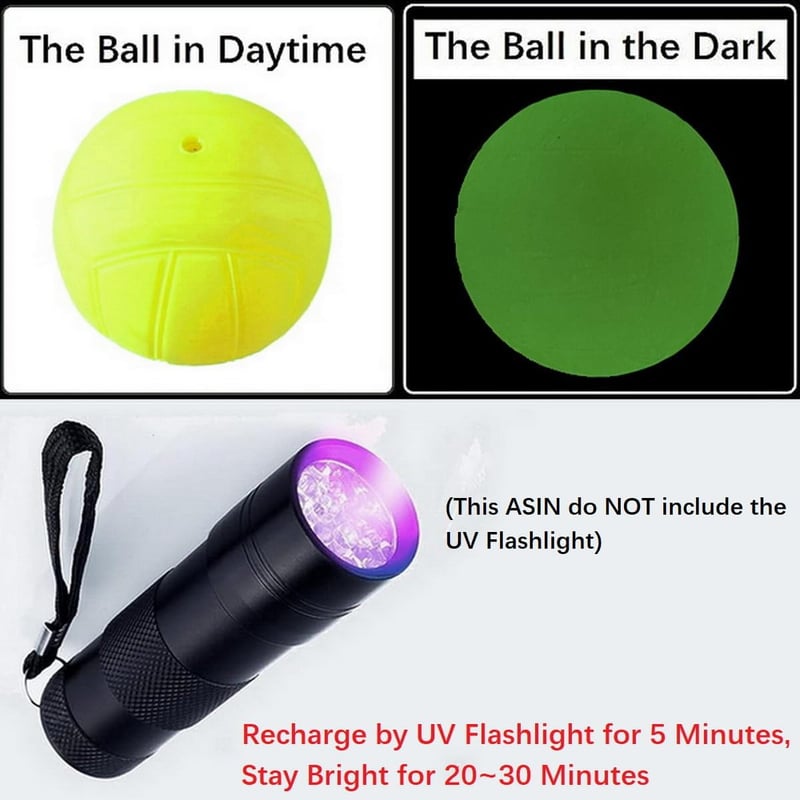 Glow in the Dark Roundnet Balls - Night Play, 20-30 Min Glow