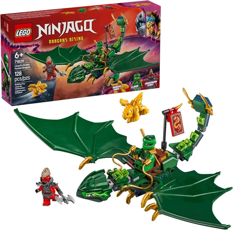 LEGO Ninjago Lloyd's Green Forest Dragon Building Set - Birthday Gift for Ages 6+