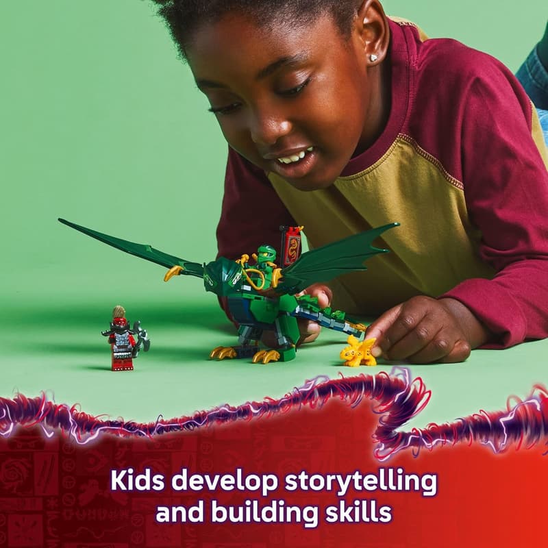 LEGO Ninjago Lloyd's Green Forest Dragon Building Set - Birthday Gift for Ages 6+