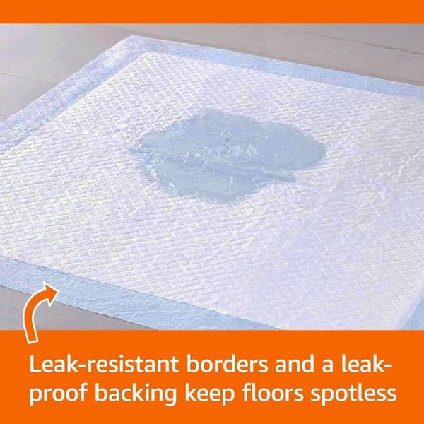 Leak-Proof Dog Pee Pads, Quick-Dry 22x22 Inches, 50 Pack