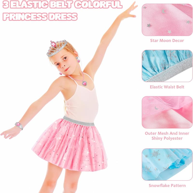 Princess Dress-Up Toys & Jewelry Set for Girls Ages 3-6