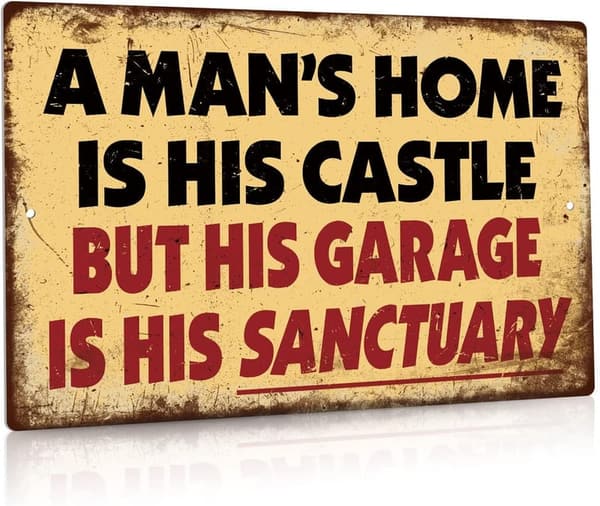 Vintage Metal Tin Sign for Man Cave - 