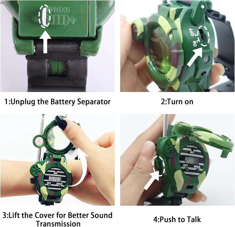 Kids' Spy Watch Walkie Talkies, 7-in-1 Digital Gadget